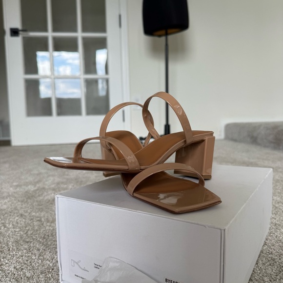 New In Box BY FAR Nude Tanya Heels - Picture 7 of 7